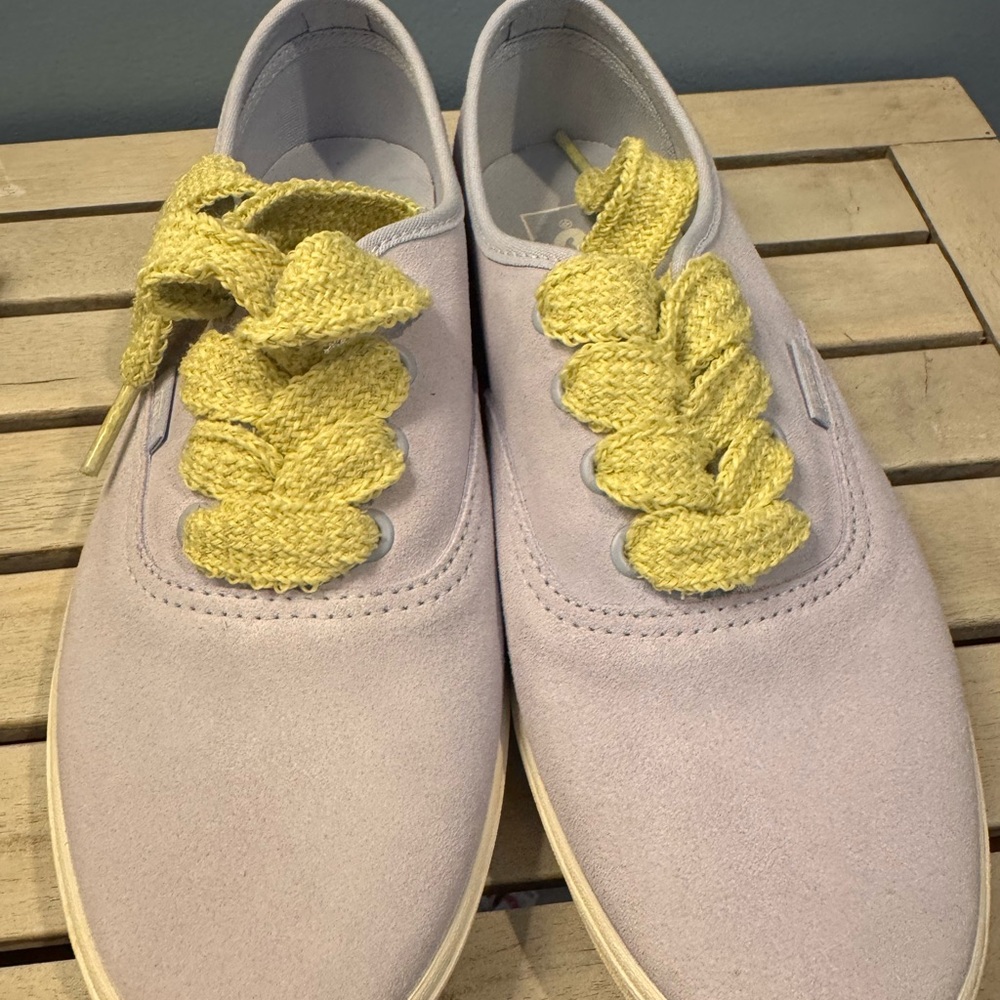 Vans Fat Lace Authentic Lowpro VN000D04C2R Lime Sherbet Kids Shoes Purple 5.5